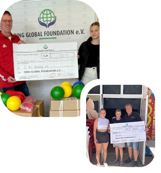 Übergabe der Spenden