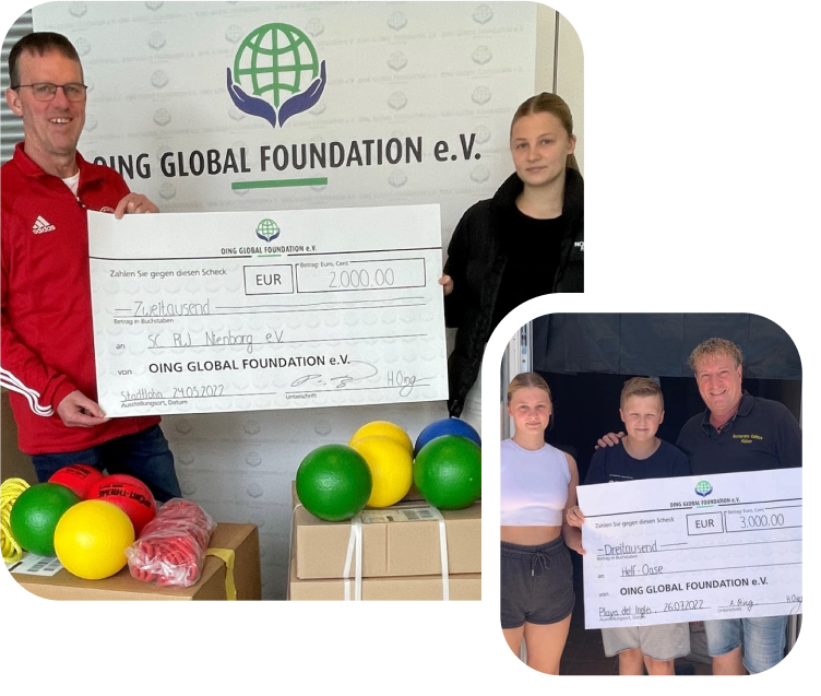 Personen mit Spendenschein